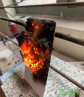 膨胀型钢结构防火涂料-燃烧效果